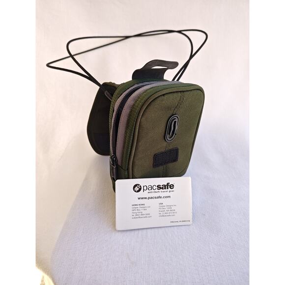 Pacsafe "Smart Travel Gear" Green Small Travel Bag PB006 (metrosafe 50) w/ Strap - Picture 6 of 13